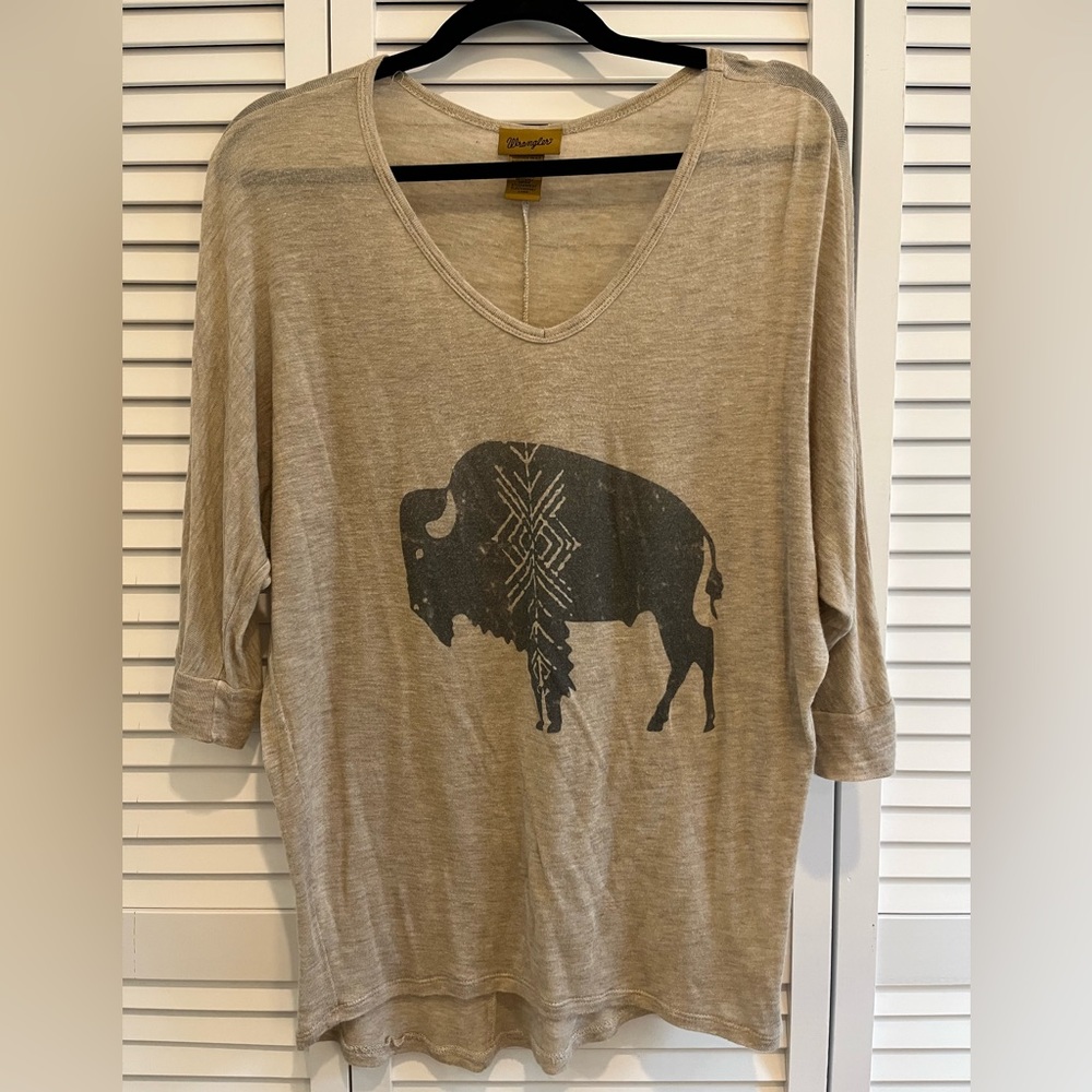 Wrangler | Southwestern Buffalo Top | Women’s M | 3/4 Sleeve
